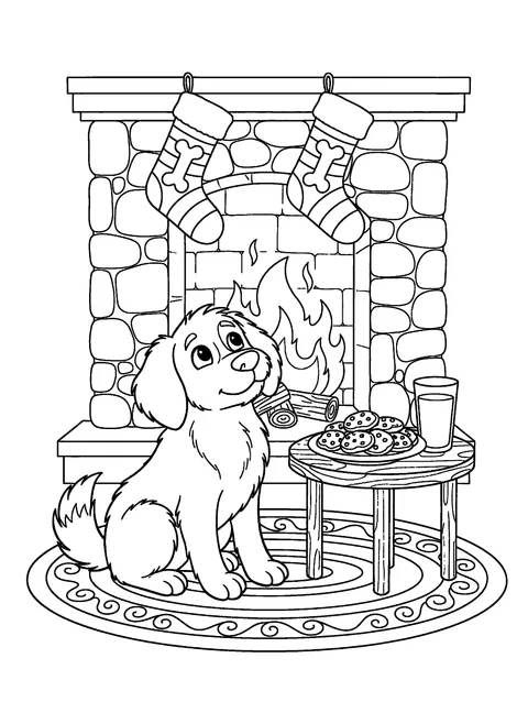 Christmas Dog Coloring Pages: 9 Free Printables | ColorPaw