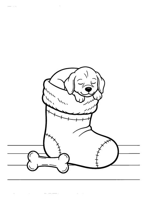 Christmas Dog Coloring Pages: 9 Free Printables | ColorPaw
